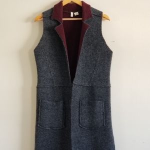 Anthropologie Long Cardigan Vest